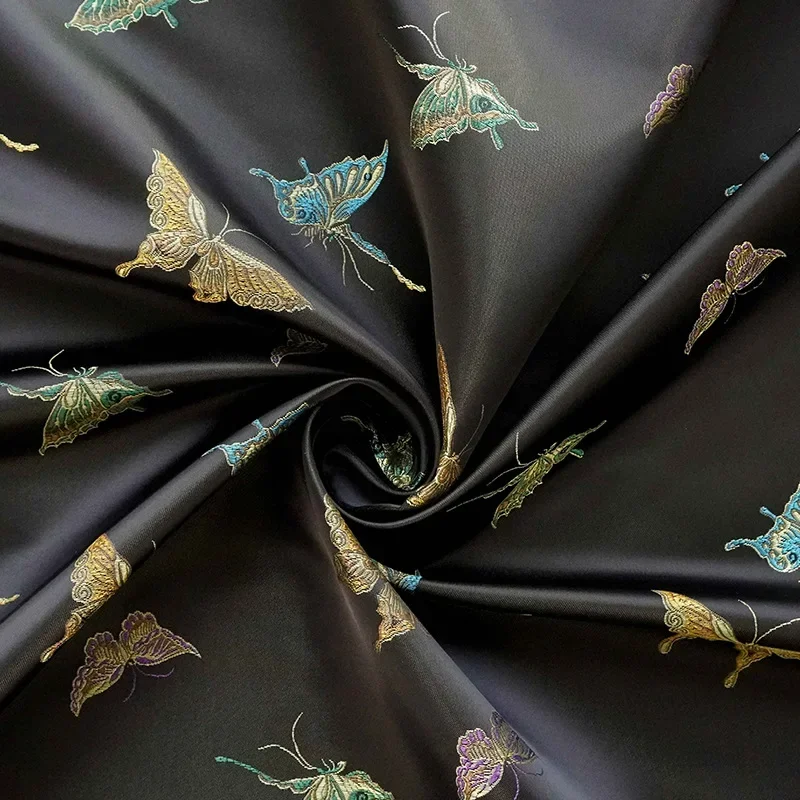 Brokat bunte Schmetterling Garn gefärbte Jacquard Stoff Kleid Cheong sam Tasche dekorative Näh stoff