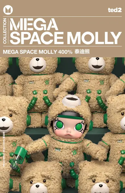 POPMART MEGA 400% SPACE MOLLY Ted 2