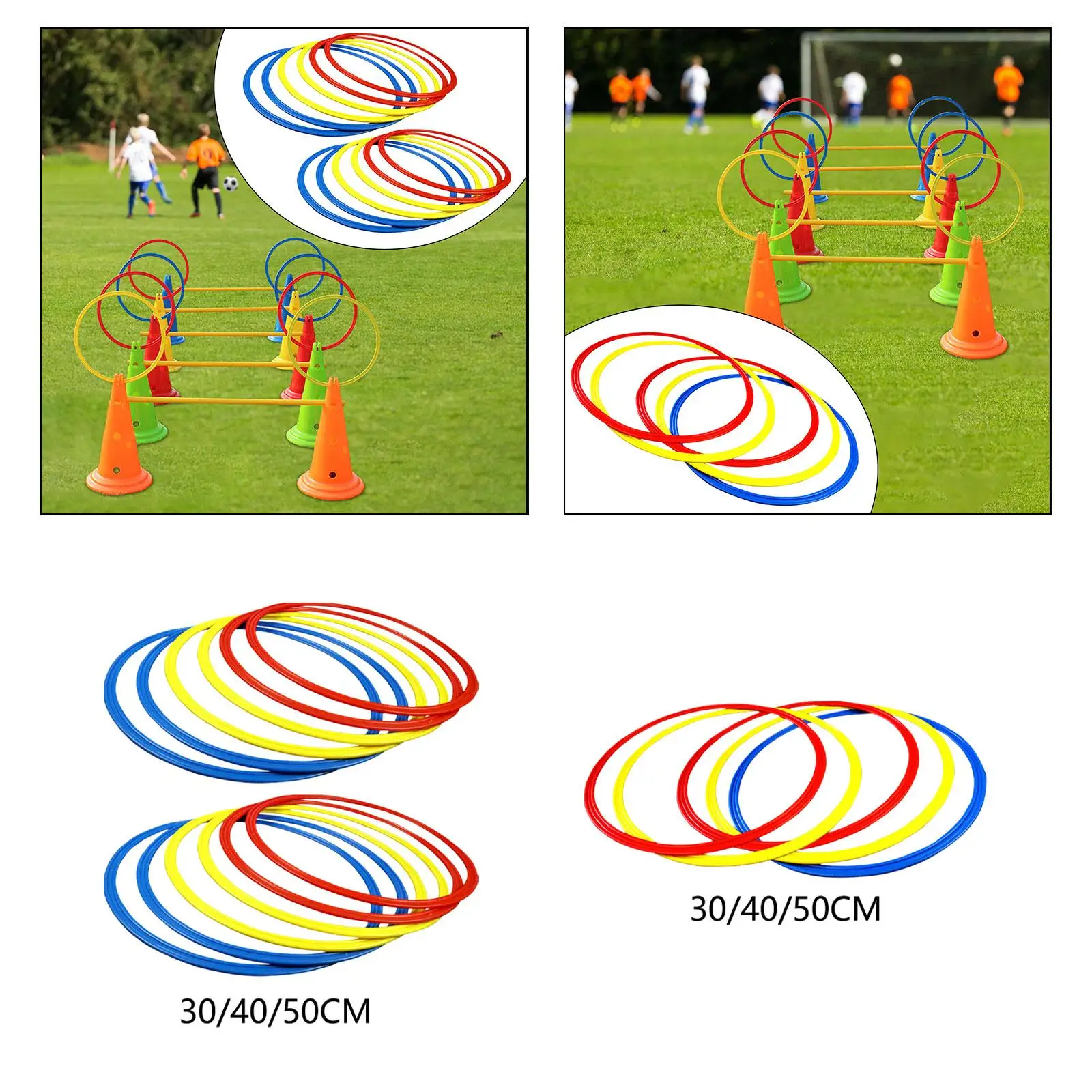 Agility Training Rings Jumping Hoops Football Training Agility Ring Portable for