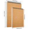 1pc A5/A4 Sketch Book 100 Sheets, 100gsm, Hard Bottom Cover Spiral Bound Hardback Sketch Pad 2