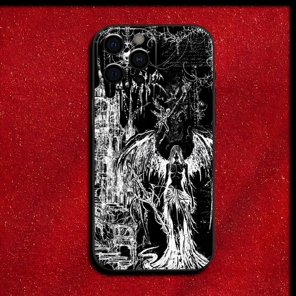 Gothic Cyber Sigil Cross Silicone Phone Case