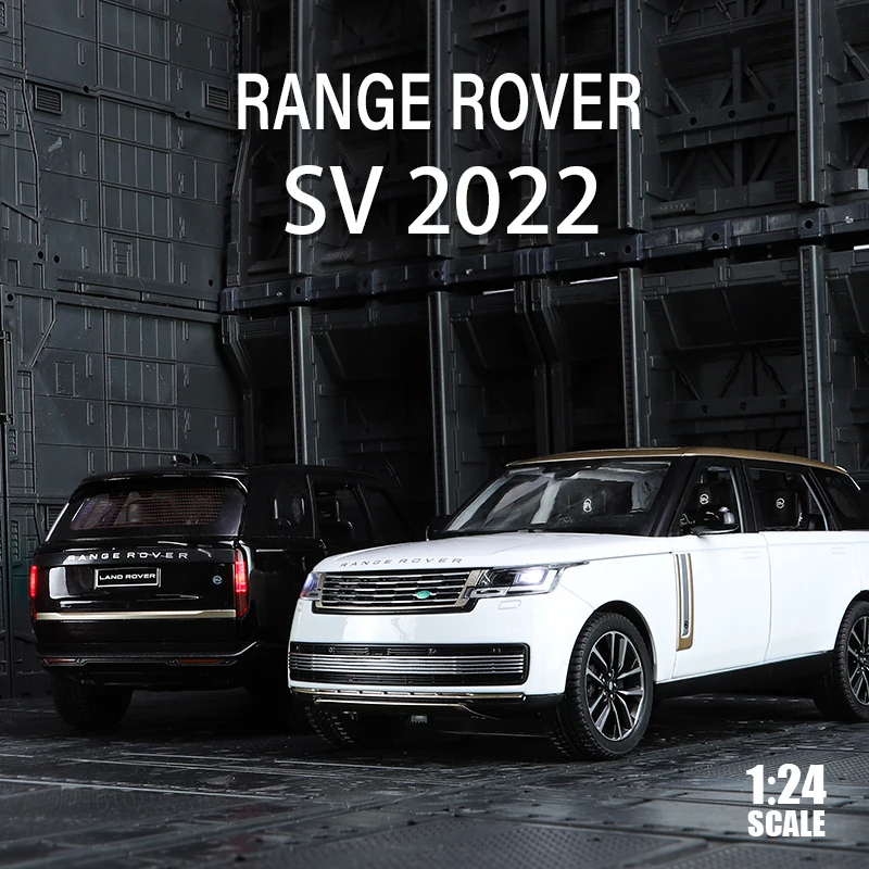 1:24 레인지로버 SUV 풀 백 라이트 사운드 자동차 모델, 다이캐스트 금속 차량, 원피스 핫 휠 장난감 컬렉션 미니어처, SV2022