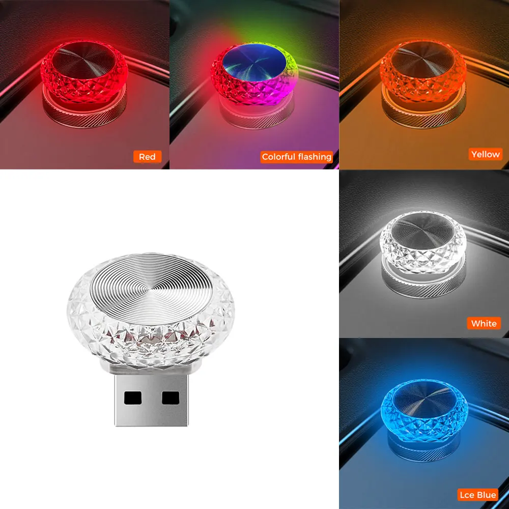 

Portable Car USB Ambient Light Mini LED Decorative Atmosphere Lamps For Auto Interior Environment Light Computer Light Plug Play