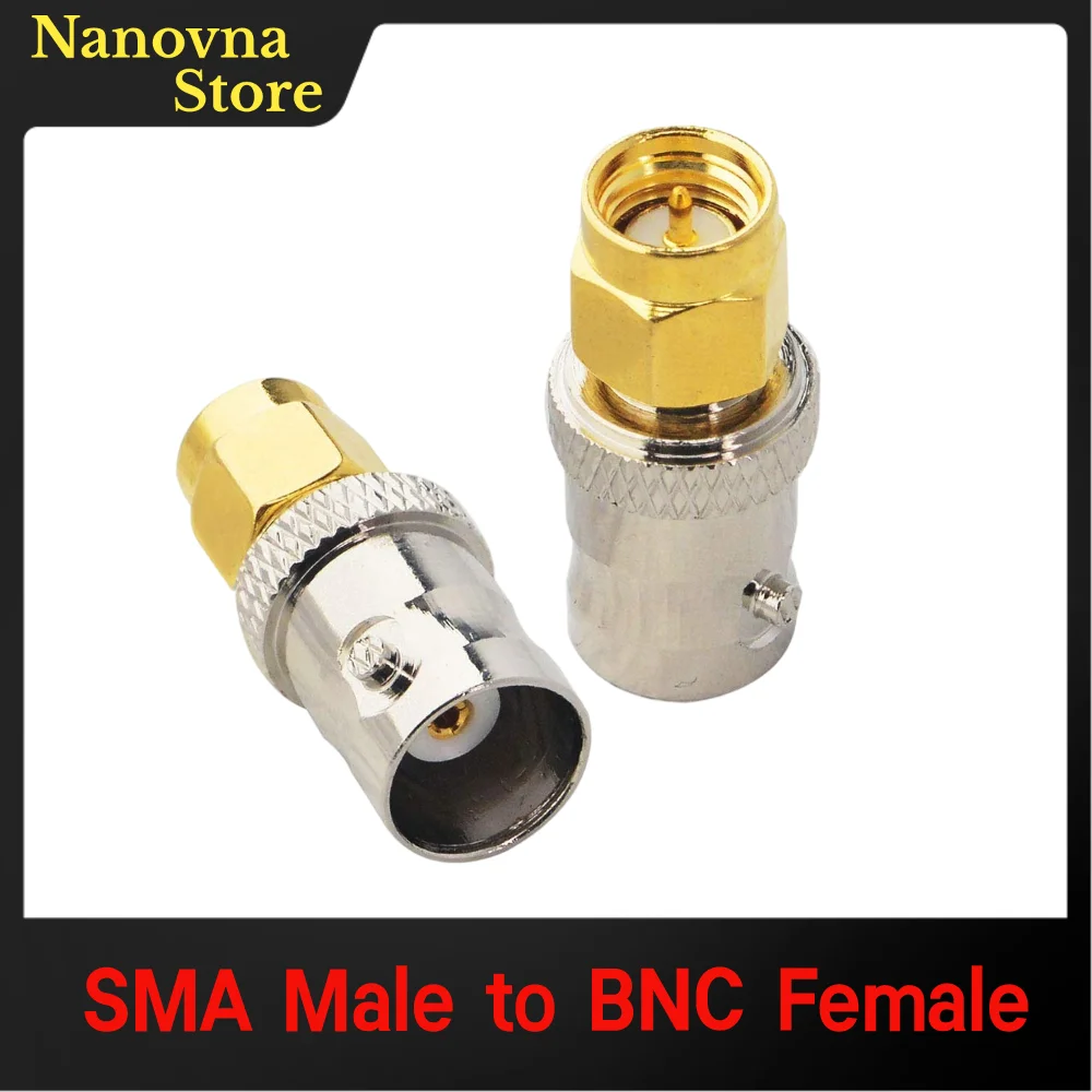 

Коаксиальный разъем BNC SMA 2 шт. (штекер SMA в гнездо BNC), радиочастотный коаксиальный адаптер для антенн, коаксиального кабеля, Wi-Fi, ветчина, портативных радиостанций, SDR