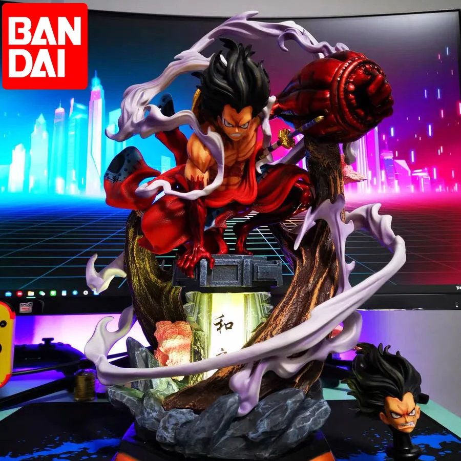 

GK One Piece Anime Figure Wano Gear 4 Luffy 2 Head Pieces Statue Figures 26cm Collectible Model Decoration Toy Christmas Gift