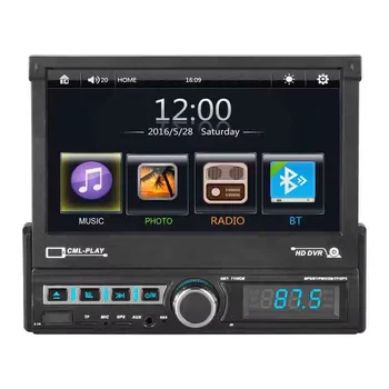7-inch HD Car GPS Navigation 7110GM – Electric Retractable Screen, Phone Interconnection, Bluetooth Hands-Free & USB Playback w 3