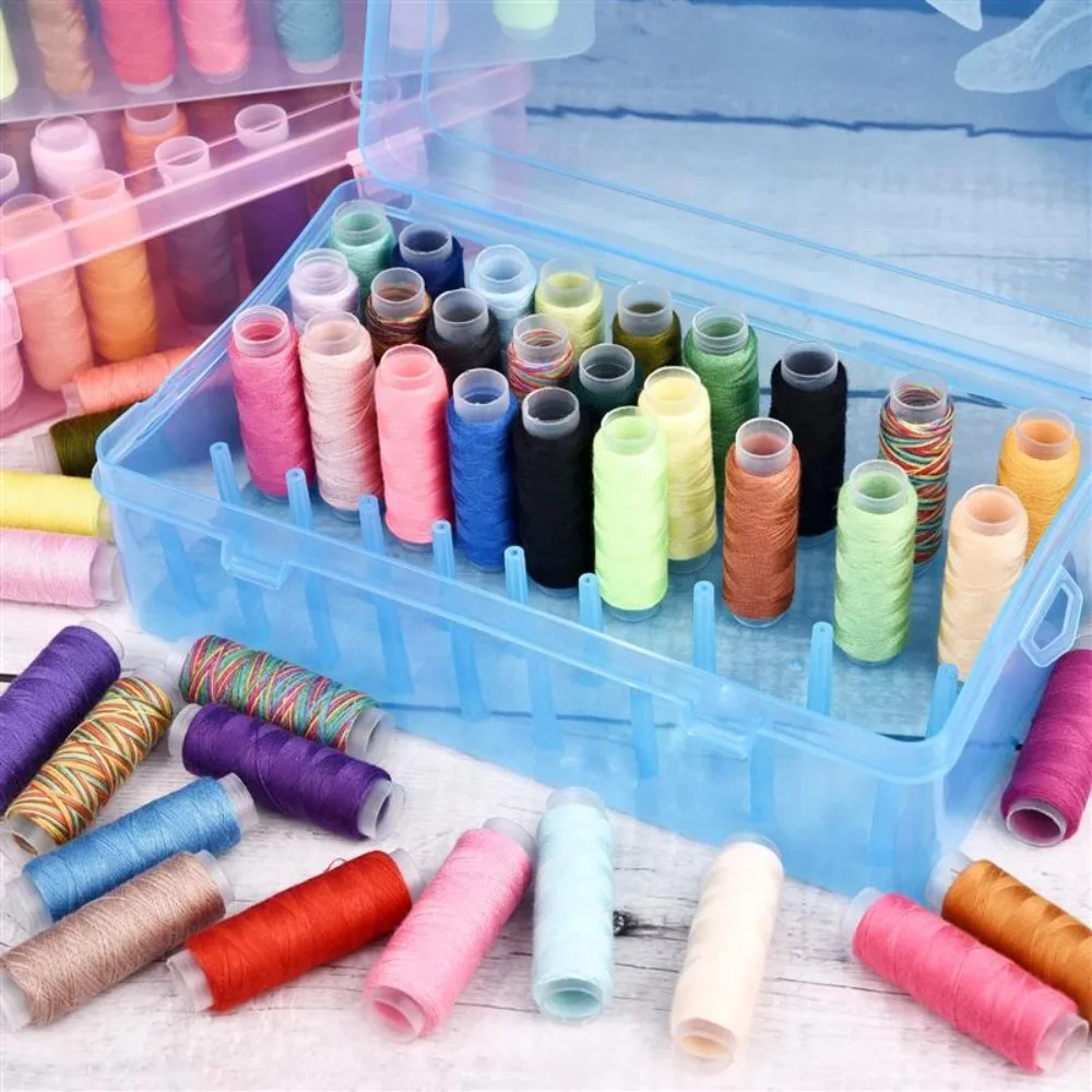 42 Axis Sewing Threads Storage Transparent Needle Wire Storage Organizer Sewing Large Capacity Craft Bobbins Organizing Case