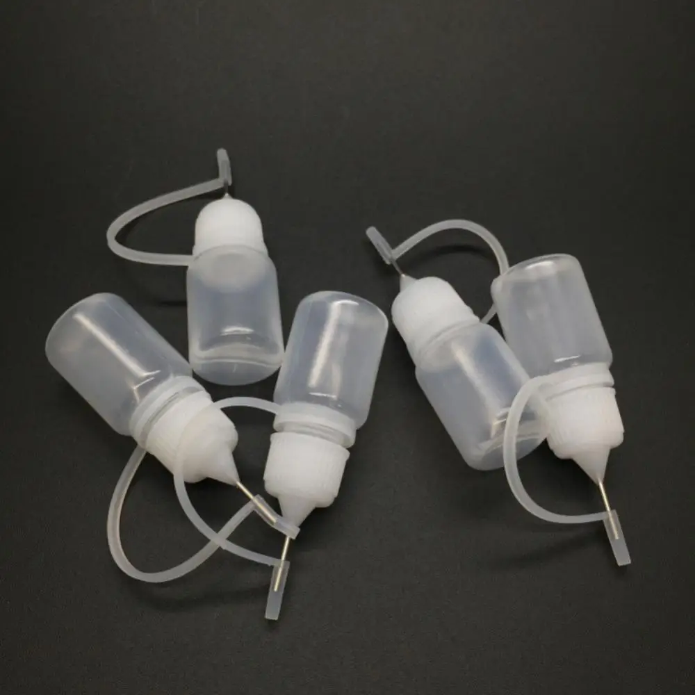 Needle Dispenser Bottle Refillable Bottle Refillable Spray Bottle Refillable Empty Bottle Refillable Cosmetic Bottle Refillable Bottle Set Cosmetic Bottle Set 5pcs 5/10/20/50ML Resuable Needle Tip Glue Applicator Plastic Bottle For Paper Craft