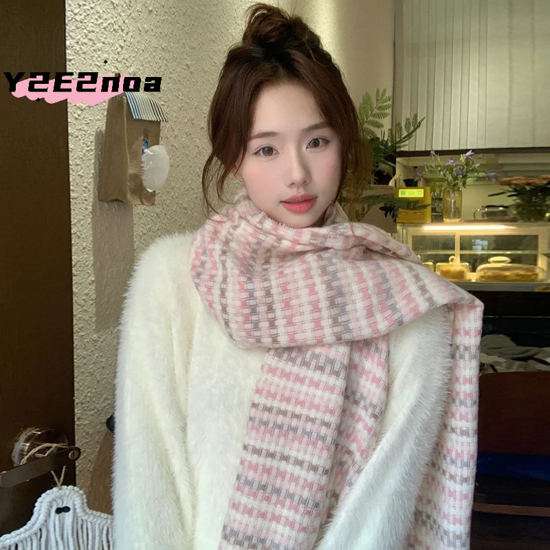 2025 Autumn And Winter New Scarf Women's Korean Style All-match Plaid ...
