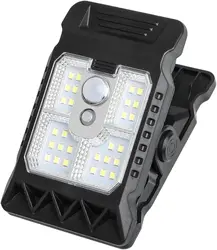 Solar - Powered Outdoor Motion Sensor Security Lights - Waterproof High - Brightness Fence & Camping Illumination - 4pcs (Solar Clip)