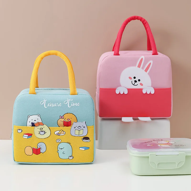 New Cartoon Portable Lunch Box Kid Insulated Lunch Bag for Childred Student  Thickened Aluminum Foil Storage Cooler bag for Girls - AliExpress