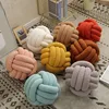Hand Woven Knotted Ball Pillow Lamb Wool Roll Pillow Sofa Pillow Living Room Round Ball Cushion Headboard Backrest 1