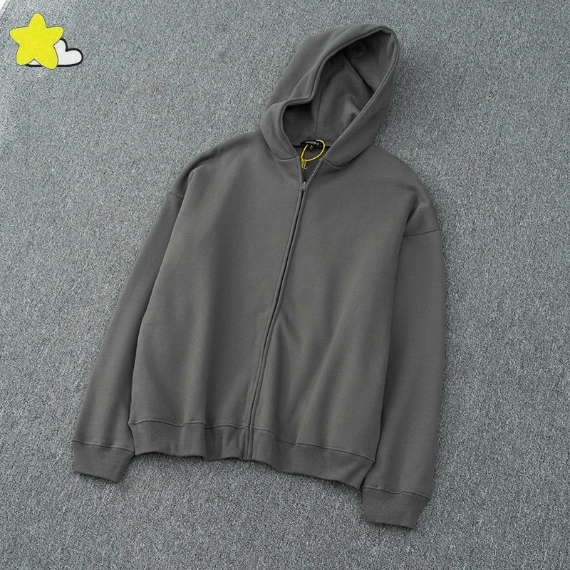 

Autumn Winter New Casual Pocket Zipper Solid Kanye West Season 6 Coat Men Women 1:1 Oversize Hoodies