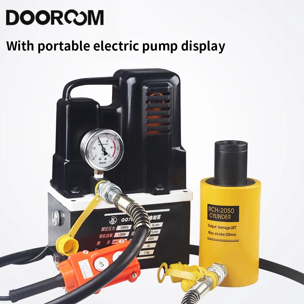 DOOROOM 30T Hollow Plunger Hydraulic Cylinder RCH-20 30TSingle Acting Ram Cylinder 100mm Heavy Duty Lifting Tool Multifunctional 2