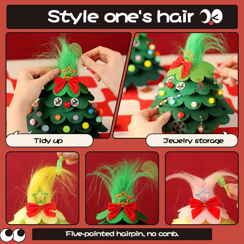 Christmas Felt Christmas Tree Material Package Tree Desktop Decoration Handmade Gift Bag DIY Kid Kid Gifts