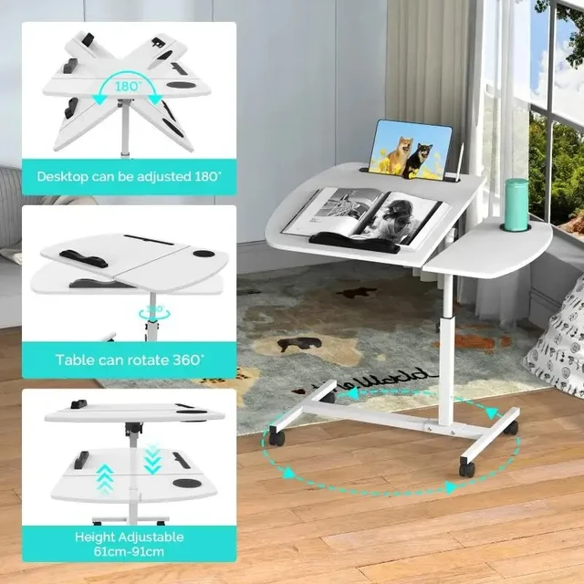 Table pliante pour ordinateur portable, table de lit pour ordinateur  portable, bureau de rangement pour ordinateur portable, table de canapé de  bureau réglable, support latéral pour ordinateur portable - AliExpress