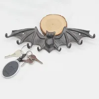 European Style Cast Iron Bat Hook Home Wall Decoration Clothes Hats Key Hooks Retro Creative Entrance Model Room Decoration 2