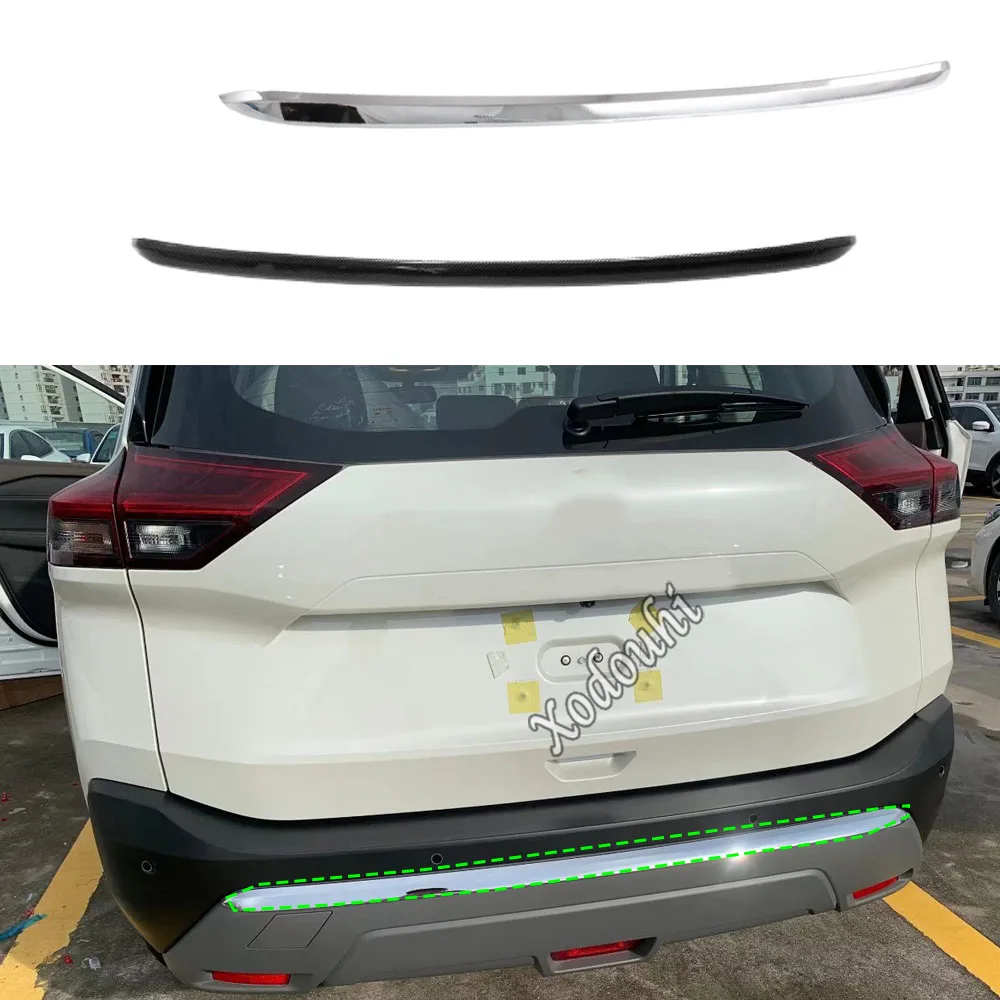 

Car Rear Lower Bottom Bumper Cover Molding Trim Guard Protector Stick ABS Plastic For Nissan X-trail Xtrail Rogue 2021 2022 2023