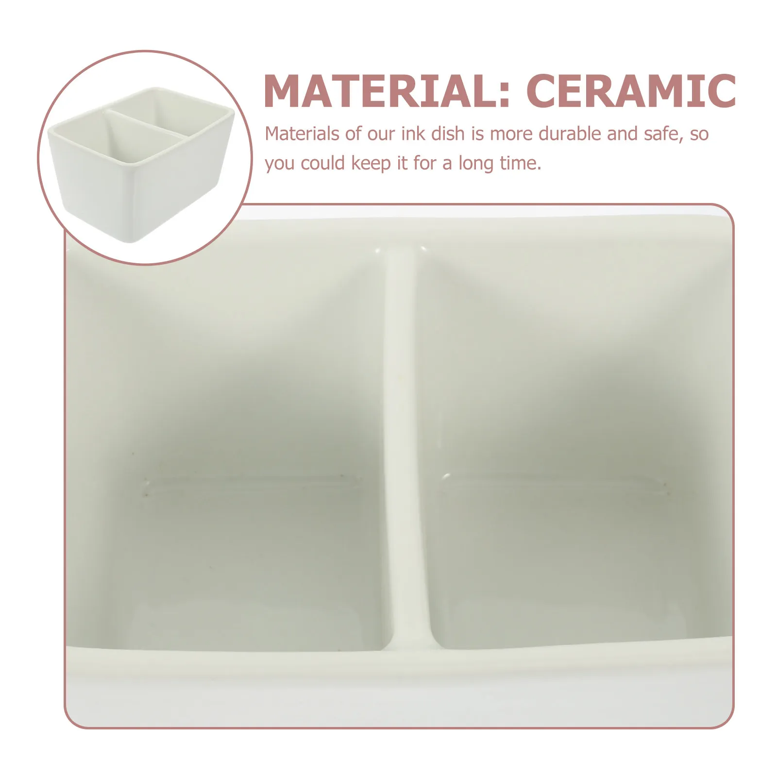 대용량 서예 잉크 접시 세라믹 튼튼한 잉크통 경량 휴대용 펜 세척 용기 그림 그리기용