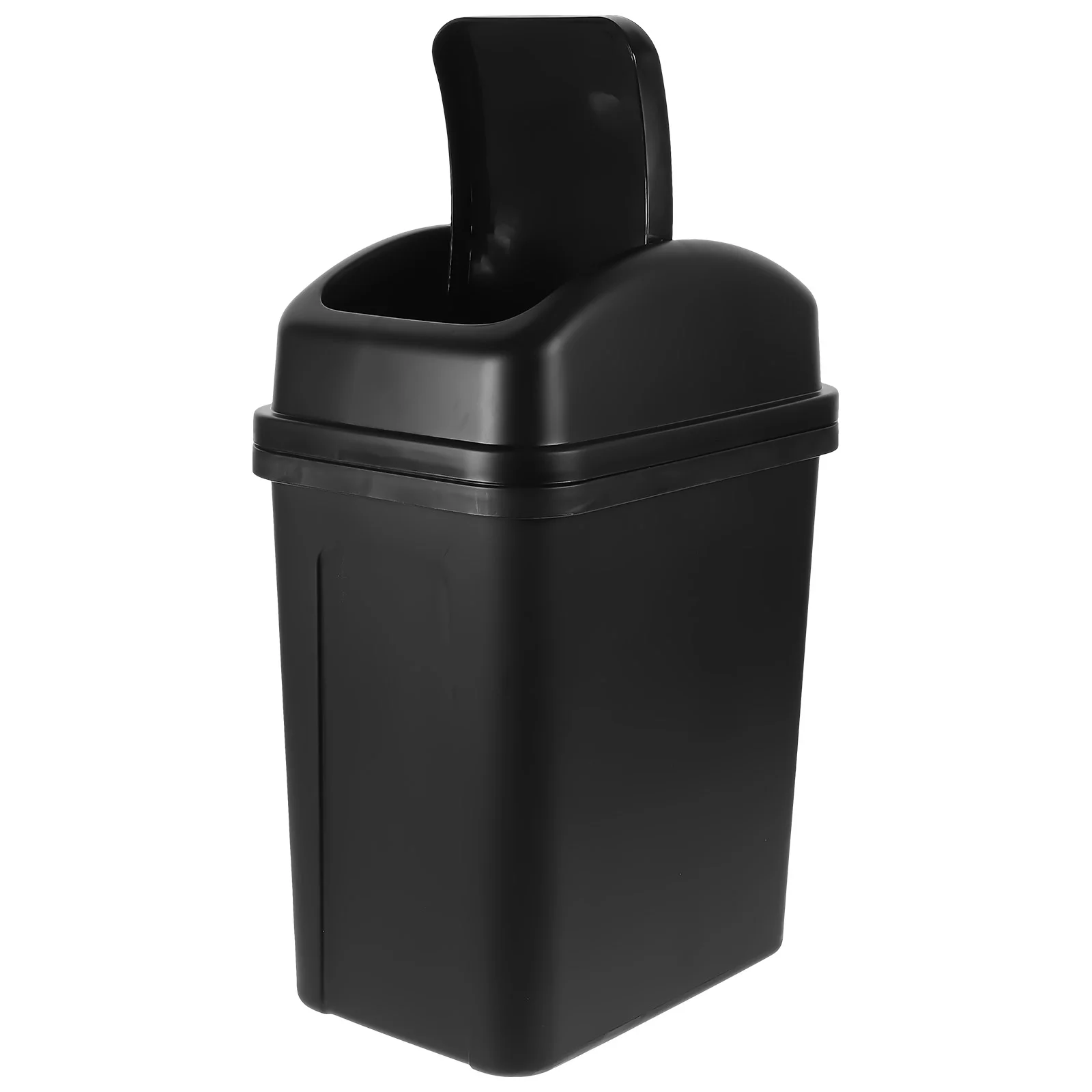 

Small Trash Can Lid 1.8 Gallon Thicken Plastic Garbage Can Slim Waste Bin Compact Rubbish Container Bucket Bathroom Kitchen
