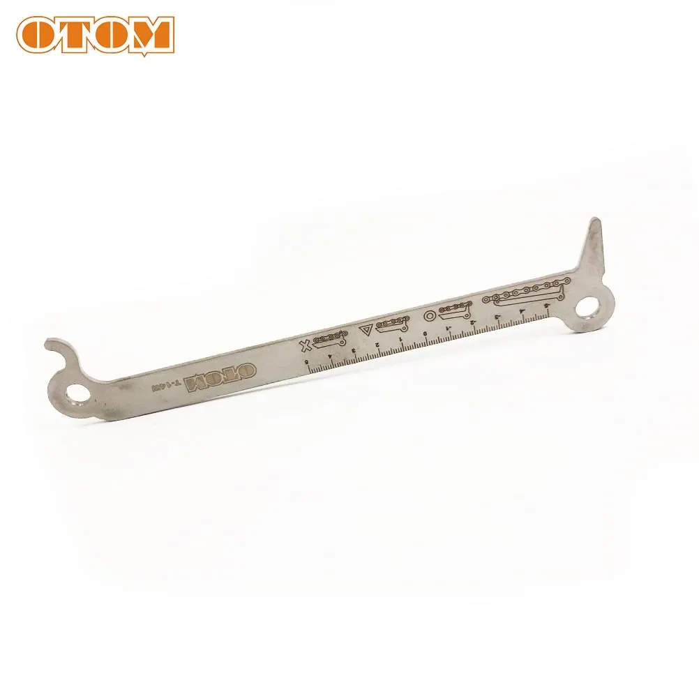 Motorcycle Chain Tool OTOM Motocross Chain Checker Stainless Steel Gauge Suitable For Measurement 520 525 530 Bike Motorcycle Universal Repair Tools
