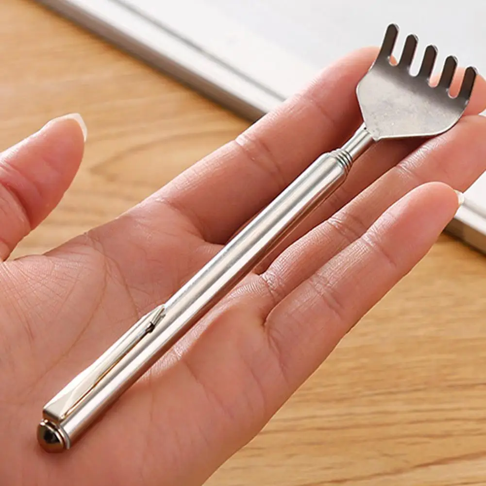 Back Scratchers Steel Claw Back Scraper Telescopic Retractable Back Scratcher Extendible Body Massage Hackle Itch Stick Health Care back scratchers retractable rake tickle tool massage tool body scrubber