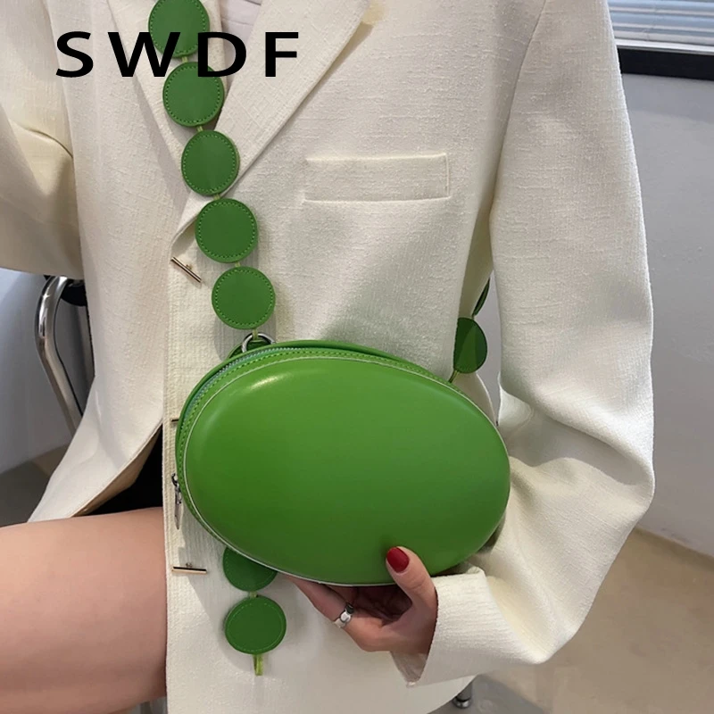 SWDF Women Crossbody Bag Purse Summer Oval Small Shoulder Bags Designer