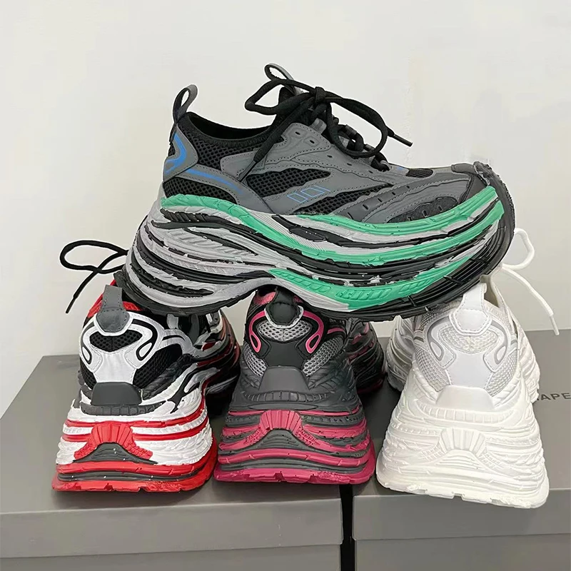 Couples Sports Shoes Fashion Mesh Color Matching Casual Outdoor