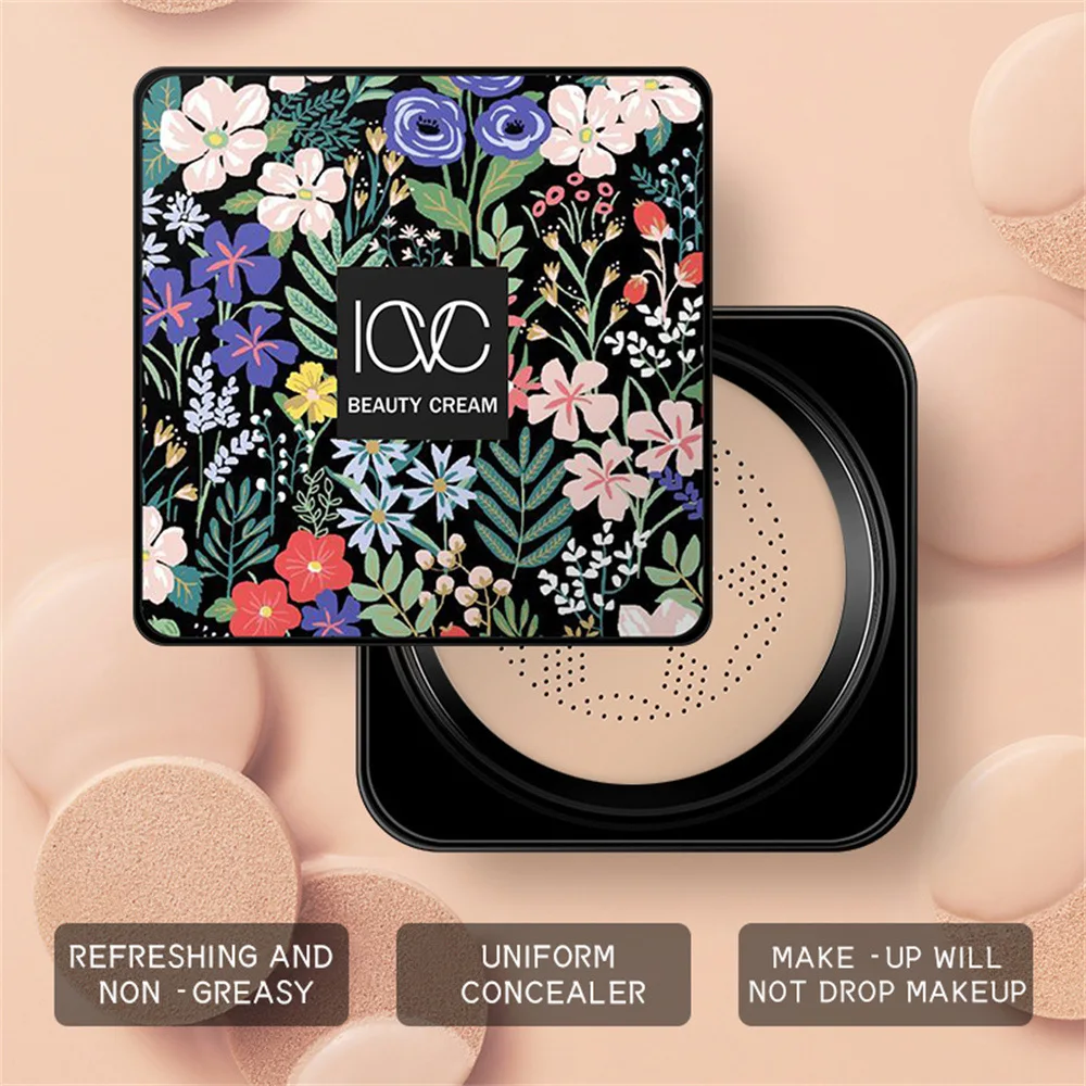 ICVC Mushroom Air Cushion Cream Oil Control Waterproof Brightening Skin Tone Concealer Long-lasting Matte Air Cushion BB Makeup 3