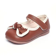 

Spring Baby Girls Shoes Princess Shallow PU with Bow Square-toe Sandals 1-3y Soft Flat Summer Kids Fashion Hook & Loop Mary Jane