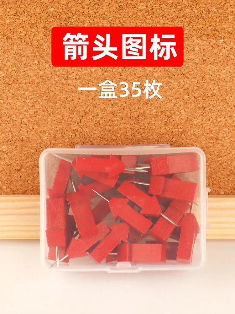 35개 나무 지도 못, 빨간색 입체 지도 주석용, 부드러운 나무판, 펠트보드 사진, 벽 장식 못