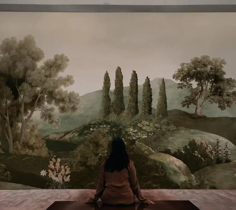 decoração, adesivos de parede, TV fundo, paisagem