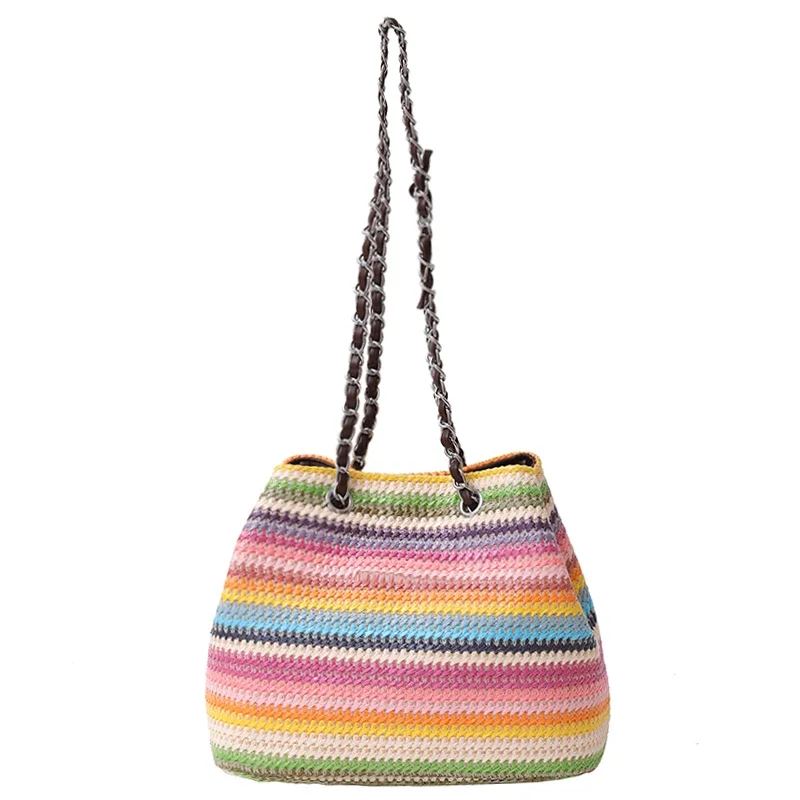 thumbnail image 1 of Bolsos de hombro para mujer con tejido delicado y nueva tendencia en colores, a la moda, de gran capacidad, versátiles y de alta calidad, 1 of 5
