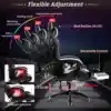 135 Degrees Gaming Chair RGB Light Office Chair Bluetooth Speaker Gamer Computer Chair Ergonomic Swivel 2 Point Massage Recliner 2