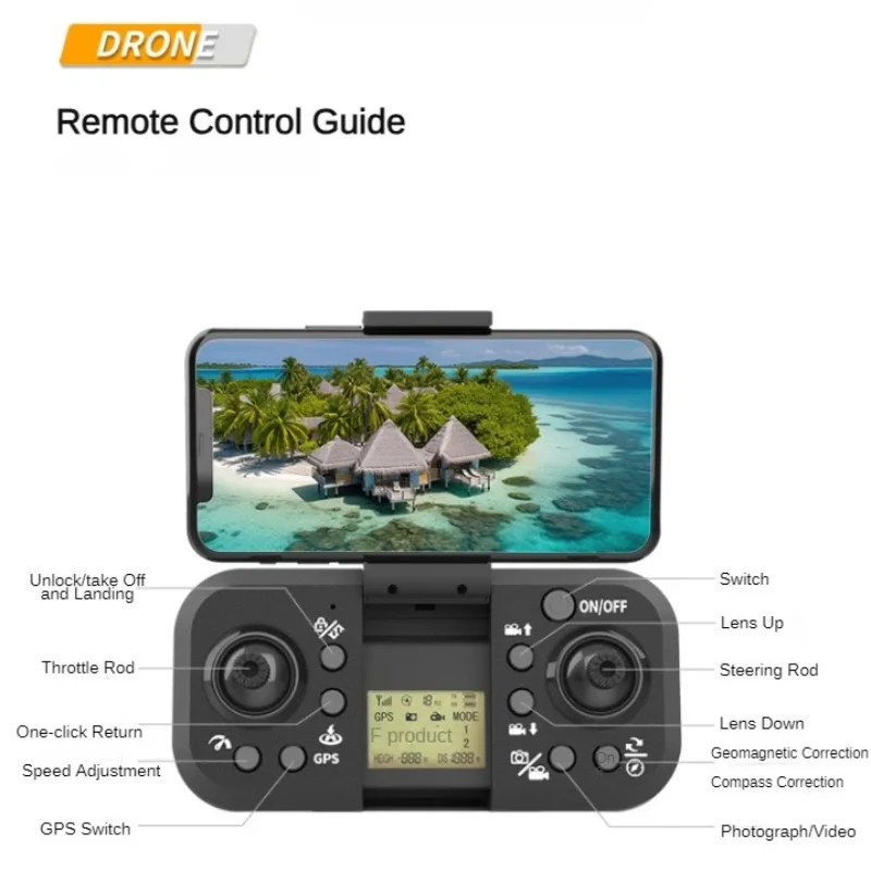 N608S 미니 드론 완구, 8K 브러시리스 3 카메라 광학 흐름, 5G 와이파이 FPV 4K 듀얼 카메라 드론, RC 쿼드콥터 드론