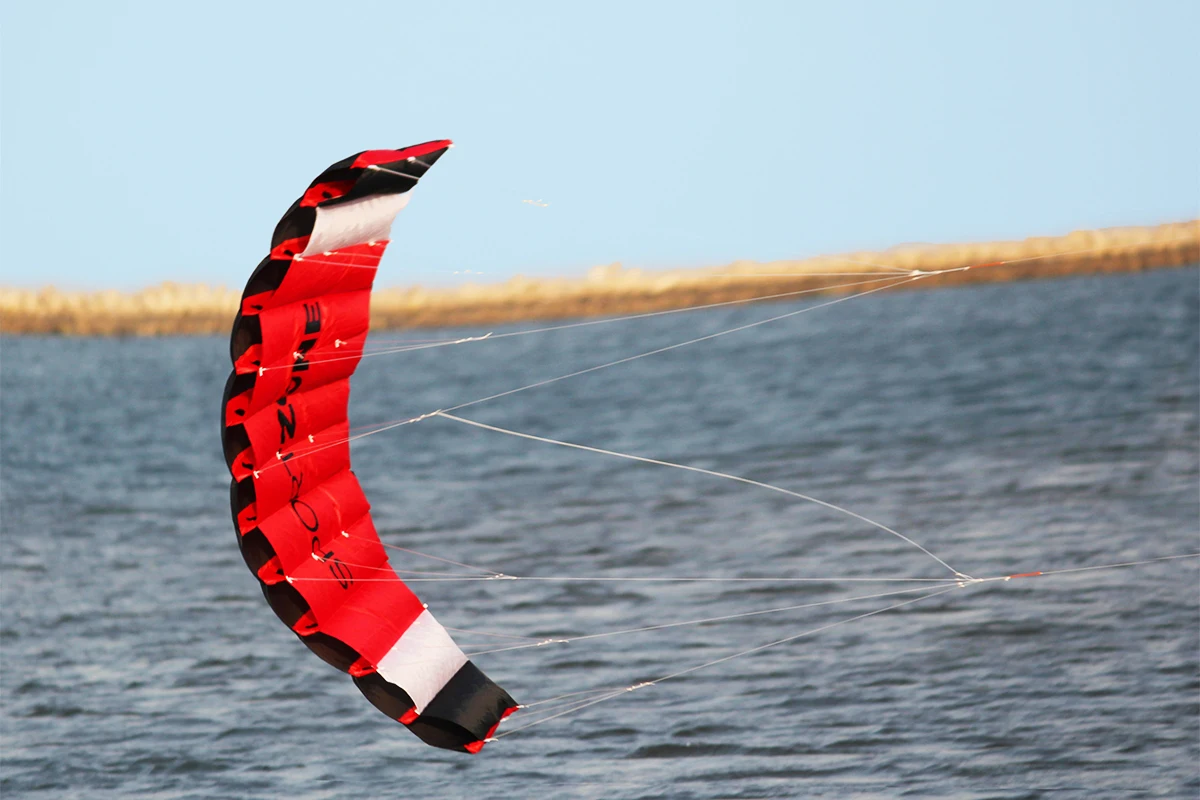 Parafoil Kite 1.8 m Dual Line Sports Beach Kite with Flying Tools