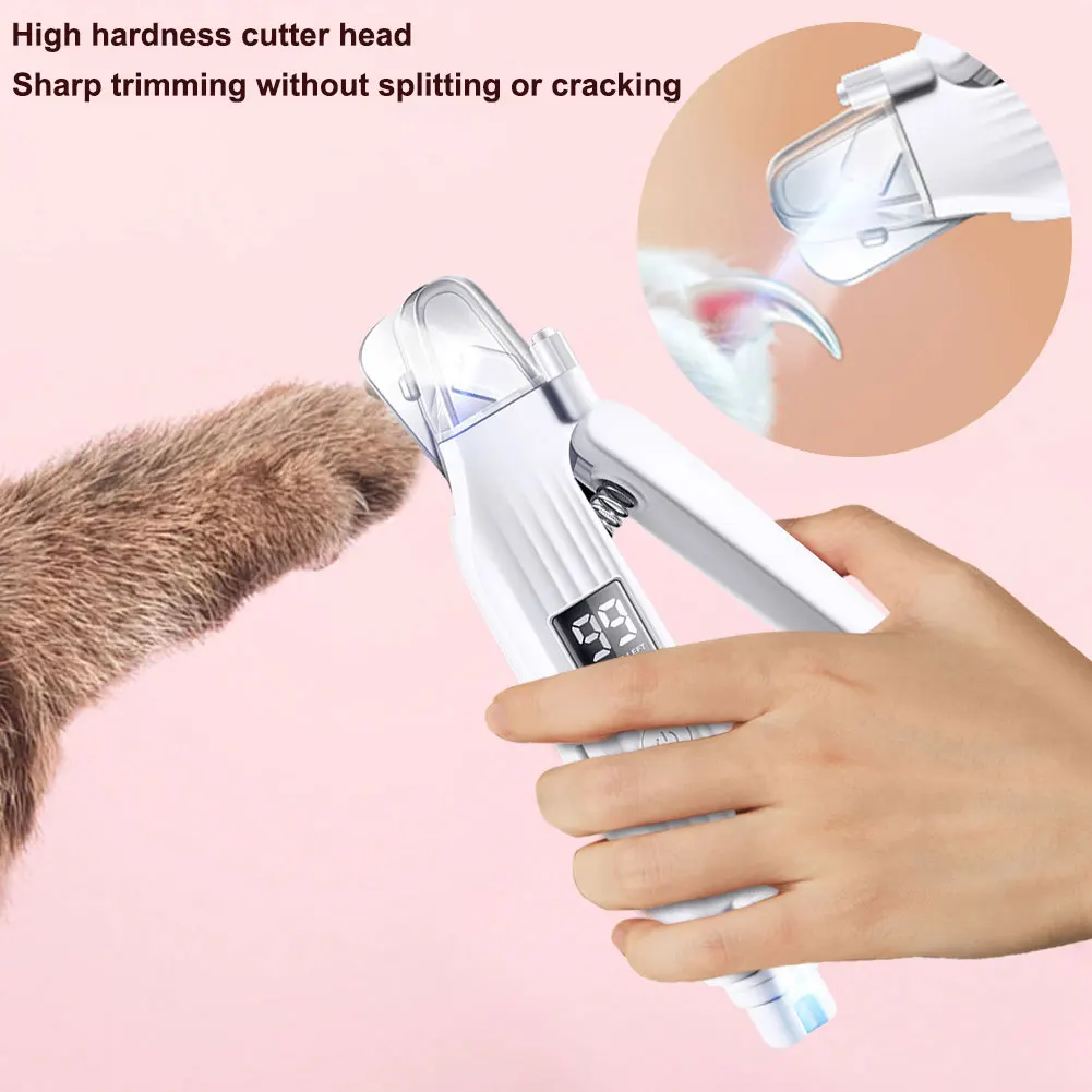 2 in 1 Electric Pet Nail Trimmer Grinder Toenail Clippers for Small Medium Large Dogs Cats