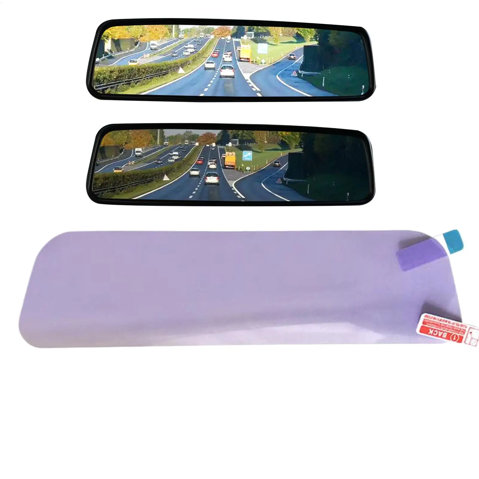 Rearview Mirror Anti Glare Film Vehicle Rearview Reflective-proof Protector Protective Vehicle Rear View Film for Safe Driving