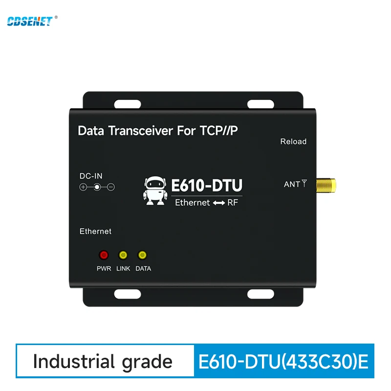 

Беспроводное цифровое радио Lora RS232/RS485, 433 МГц, Φ 30 дБм, 10 км, CDSENT шлюз Ethernet (433C30)E MQTT UDP TCP HTTP I