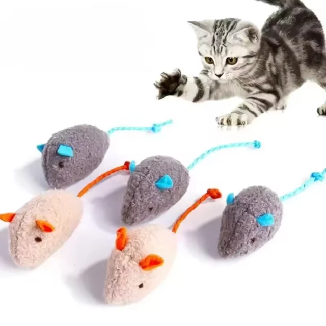 Hot 12PCS Interactive Plush Rat And Cat Toys With Durable Linen Perfect For Pet Safe For Indoor Play Pet toys 4