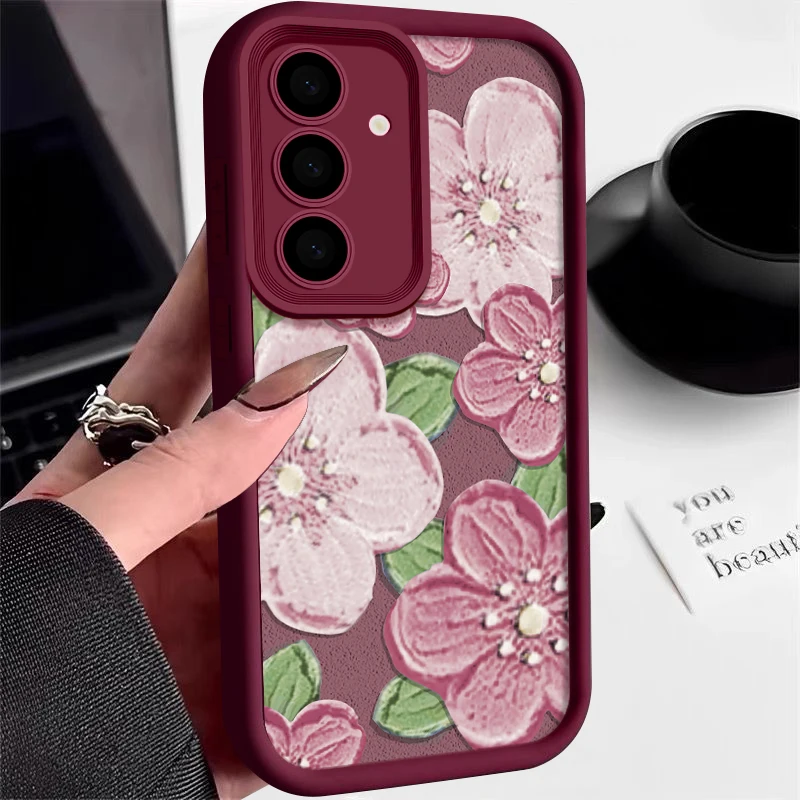 Floral Oil Painting Soft TPU Phone Case - Elegant Flower Design Cover