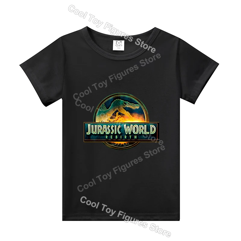 Jurassics World Series Kids Clothes Short Sleeve Summer Hot Movies T-shirt Dinosaur Park Boys Girls Base Top Trend Birthday Gift