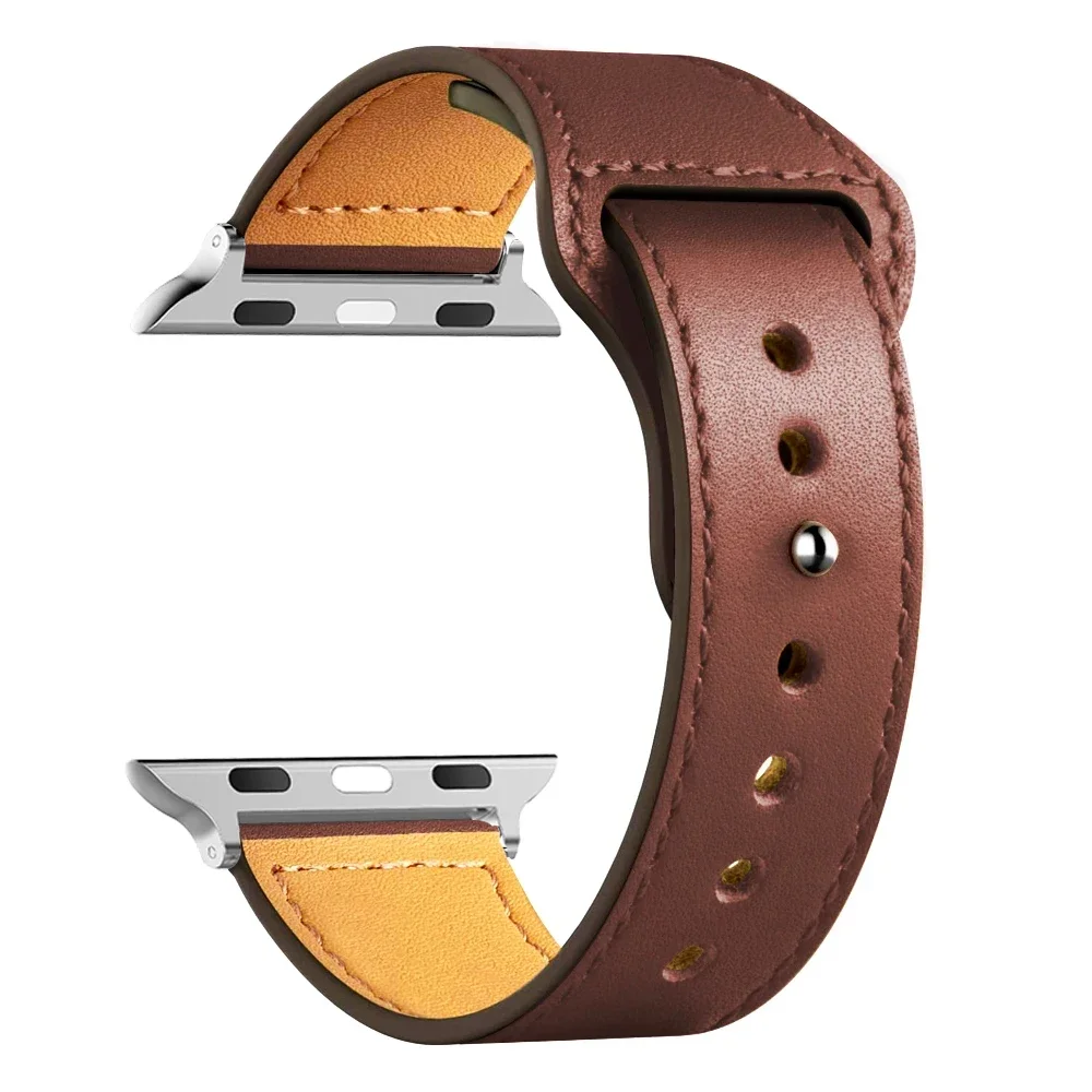 Premium Leather Strap for Apple Watch - Elegant Sport Loop Bracelet