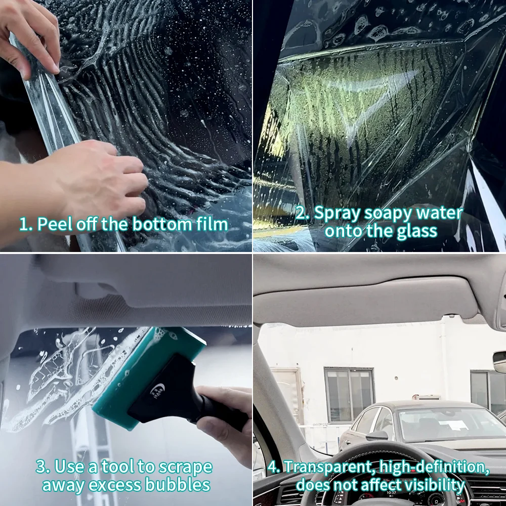 PPF Transparenter Autoaufkleber, Vinyl-Fenster, wasserdichte Vinylfolien, selbstklebende Auto-Windschutzscheiben-Schutzfolie für Autozubehör – Detail 8