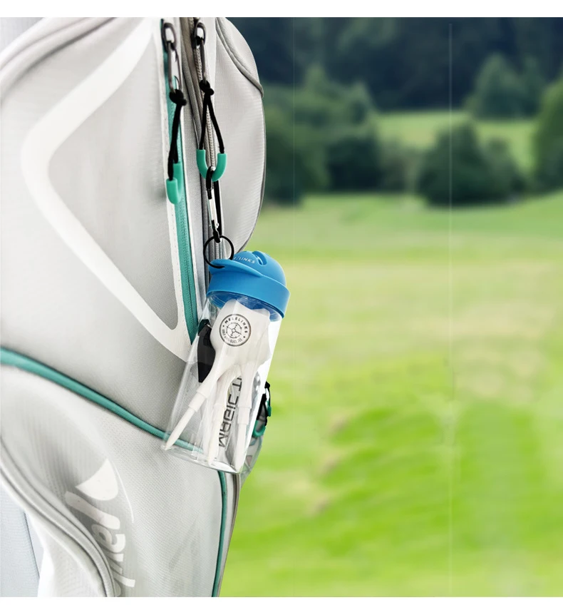 Golf treasure bottle 1 Golf Bottle With Hook Plastic Portable Comes With 3 Petal Type Golf Tee And 1 Marking Pen Golf Supplies