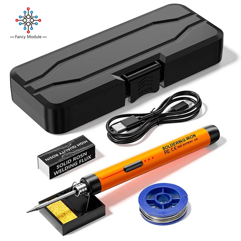 

USB Portable Smart Electric Soldering Iron Soldering Welding Pen 330-450℃ Temperature Adjustment for Soldering Repairing Tools