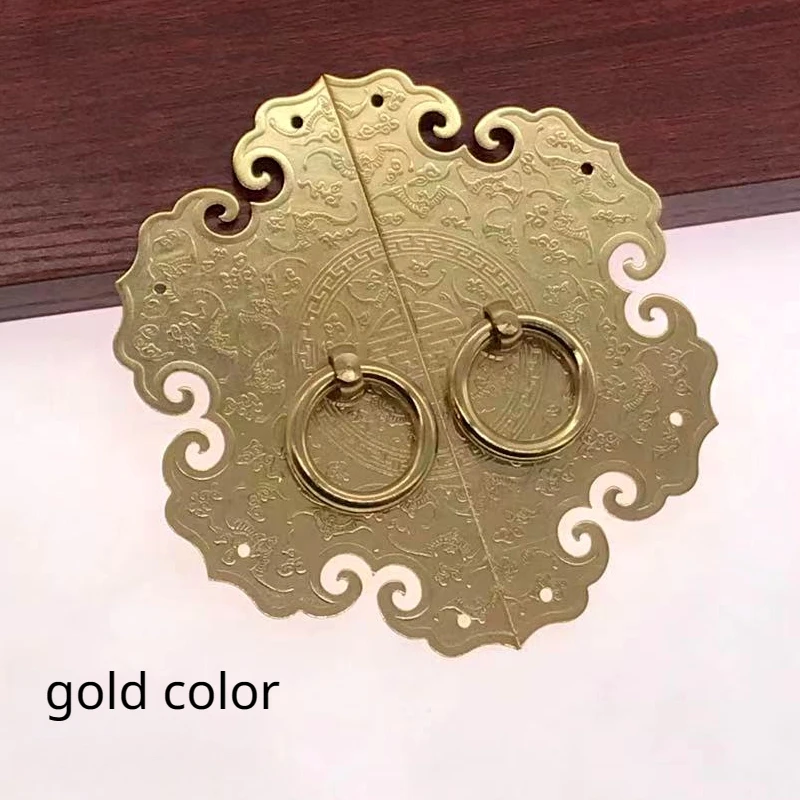 Chinese Antique Brass Cabinet Handle Furniture Accessories Shoe Cabinet Wardrobe Door Retro Handle Home Decoration