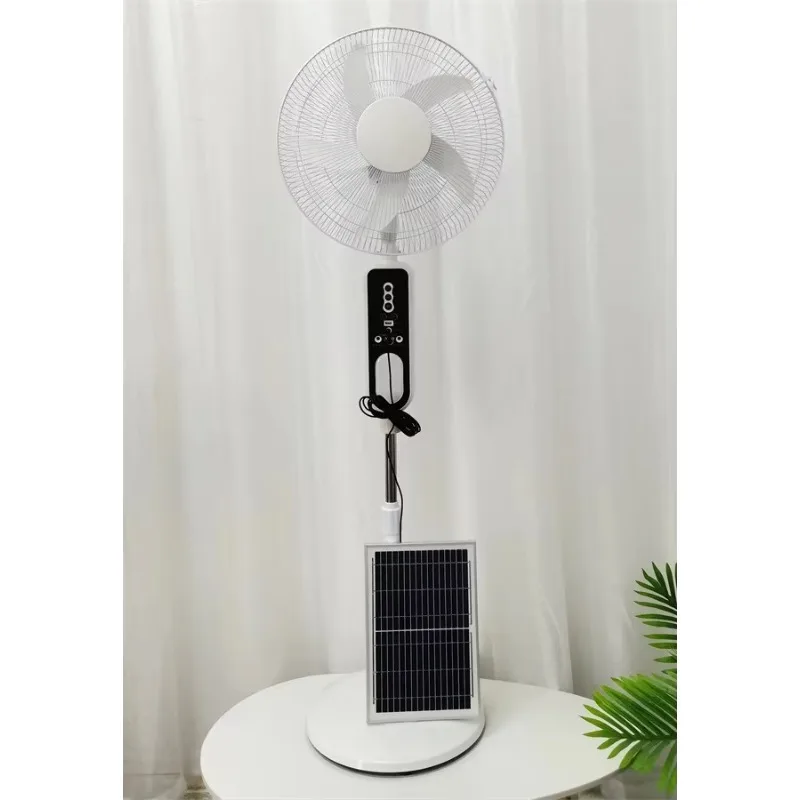 25W 30W 태양광 패널 스마트 충전식 전기 스탠드형 선풍기 (리모컨 포함)