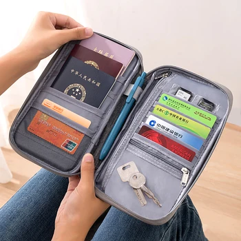 Portafoglio da viaggio caldo Porta passaporto per famiglia Accessori da viaggio unisex Custodia impermeabile per documenti Borsa ID Porta carte di credito