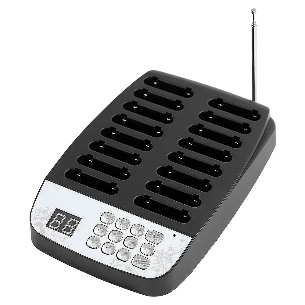 Wirelesslinkx Wireless Restaurant Pager System Queue Paging System 16 Beepers for Coffee Dessert Shop Food Truck Bar